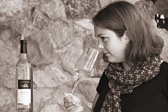 Abbildung: Katrin auf ihrem Weingut
